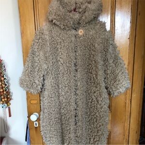H’s Cabinet Boucle Knit Coat with Hood size Small